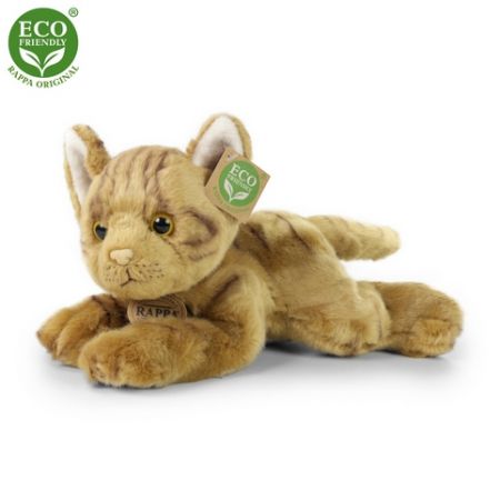 Plyšová kočka ležící 30cm ECO-FRIENDLY