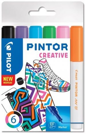 Značkovače PILOT PINTOR CREATIVE 0,7 mm, 6 ks
