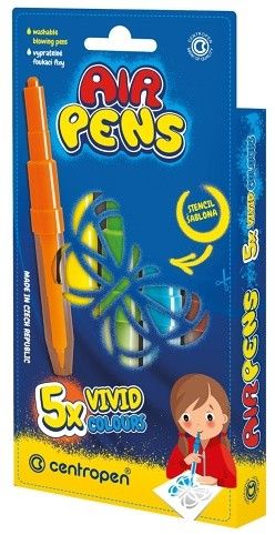 Foukací fixy na papír AIR PENS, syté barvy 5 ks