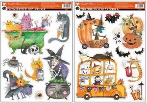 Okenní fólie Halloween s glitrem 29 x 41 cm