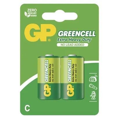 GP Zinková baterie GP Greencell C (R14) - 2 kusy
