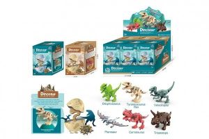 Dinosaurus šroubovací ve vajíčku plast 13cm 2 druhy v krabičce 9x9x14cm