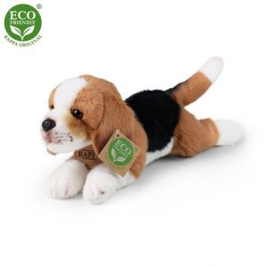 Plyšový bígl ležící 20 cm ECO-FRIENDLY