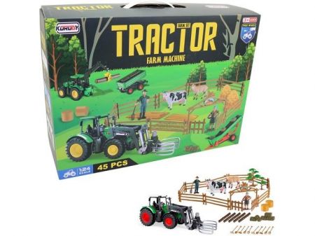 Traktor s farmou a příslušenstvím, 45 kusů