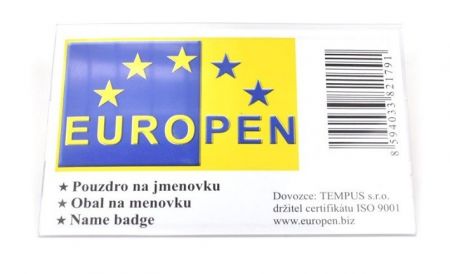 Jmenovka s klipem a zapínáním 90 x 56 mm
