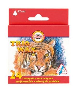 Trojhranné voskovky Trio Wax, 8,2 mm, sada 24 ks