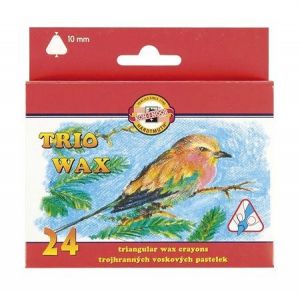 Trojhranné voskovky Trio Wax, 10 mm, sada 24 ks
