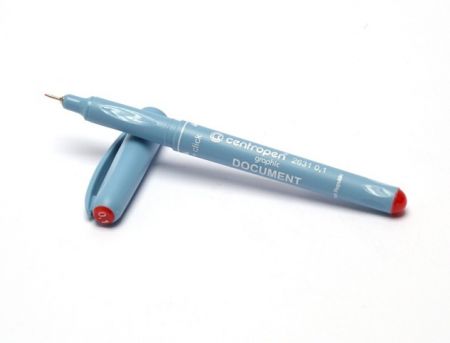 Popisovač 2631 0,1 Centropen dokument, červený