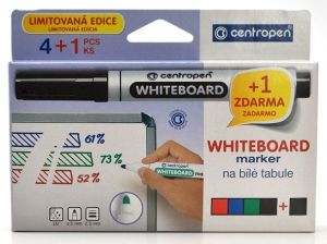 Značkovač 8559 Centropen, stíratelný, sada 4 ks
