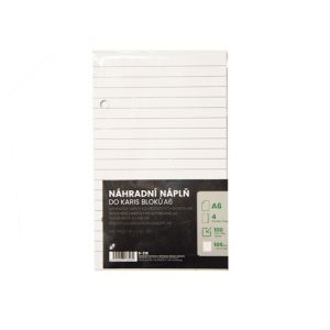 Náhradní náplň A6, 100 listů, 2 kr., linka