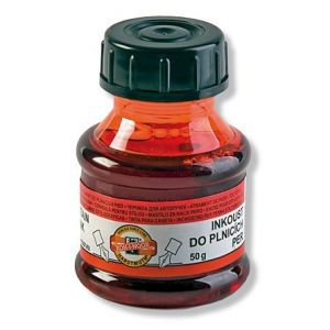 Inkoust do plnících per, 50 ml, červený