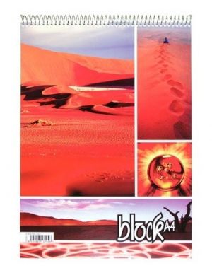 Blok A4, linka, horní spirála