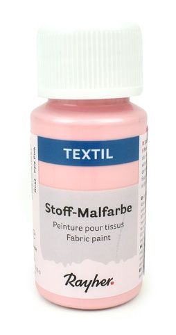 Barva na textil Rayher nezažehlovací, světle růžová, 50 ml