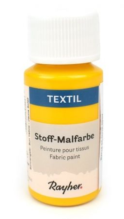 Barva na textil Rayher nezažehlovací, žlutá, 50 ml
