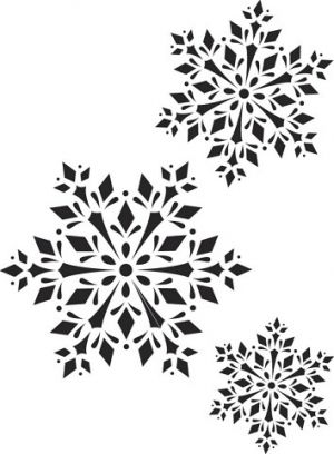 Šablona - zimní mandala, plast