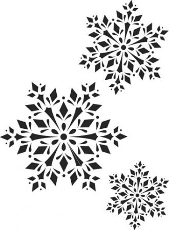 Šablona - zimní mandala, plast