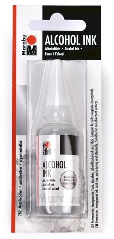 Alkoholový inkoust Marabu, stříbrná 20ml
