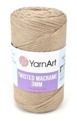 Pletací příze Macrame Twisted, béžová č.768, 250g, 195m