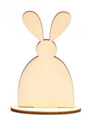 Dřevěný výřez zajíc, 12 cm
