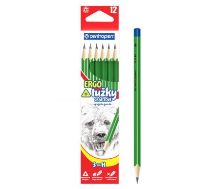 CENTROPEN Tužka grafitová trojhranná tvrdost F = 3