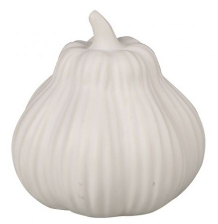 Dýně z porcelánu se zlatým stonkem bílá na postavení 8 x 8 cm