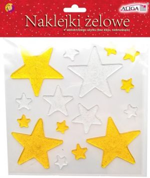 Samolepky gelové vánoční Hvězdy průhledné