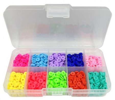 Korálky plastové sada 6mm 40g