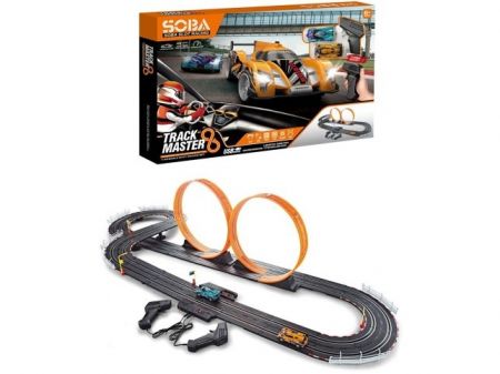 Autodráha s lopingem, 685 cm, 170 x 85 x 36 cm, USB napájení