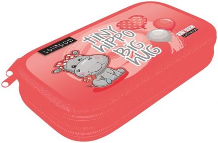 Penál 2 patra prázdný Lollipop Thiny Hippo 24