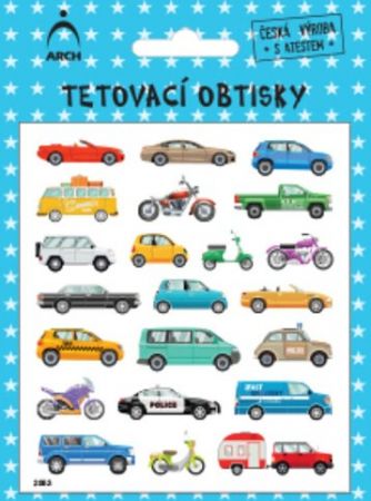 Dětské tetovací obtisky - dopravní prostředky 01