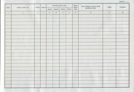 Kniha příchodů a odchodů A4, 40str. /ET372/