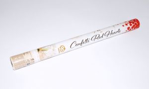 Konfety vystřelovací červené srdce 60cm / 407020