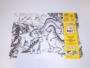 Podložka na kreslení FUNNY MAT - Dino