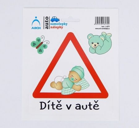 Samolepka "Dítě v autě" batole chlapeček /6271/