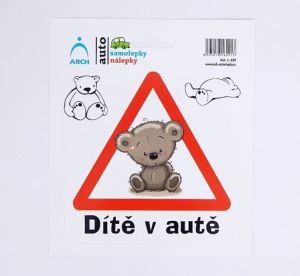 Samolepka "Dítě v autě" medvídek /629/