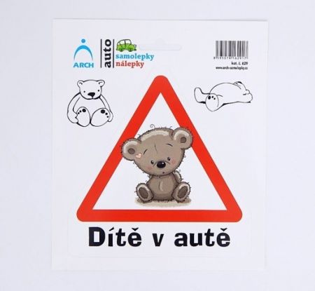 Samolepka "Dítě v autě" medvídek /629/