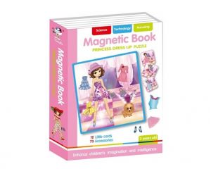 Magnetická kniha skládačky princezny 85 ks