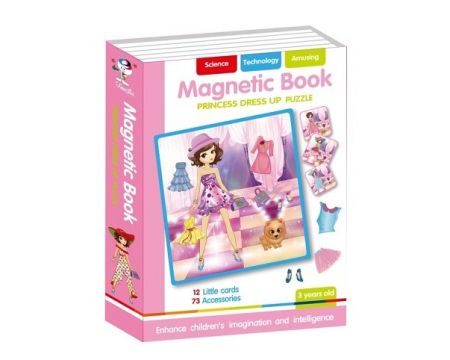 Magnetická kniha skládačky princezny 85 ks