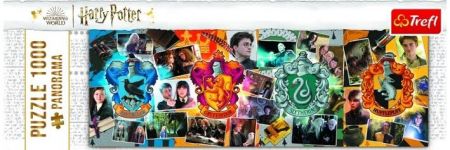 Puzzle Harry Potter Čtyři domy v Bradavicích 1000 dílků panorama