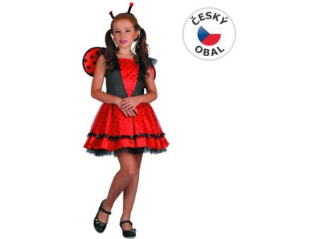 Šaty na karneval - beruška, 120-130 cm