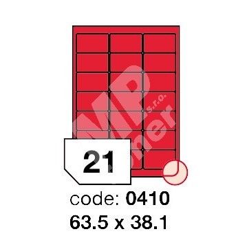 SAM.ETIKETA ČERVENÁ 63,5x38,1 /100ks