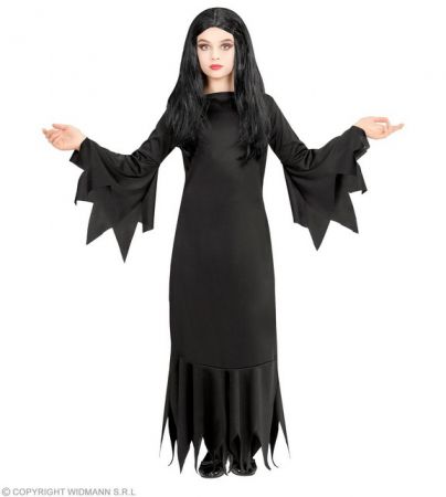 Kostým čarodějnice Mortisie 140 cm