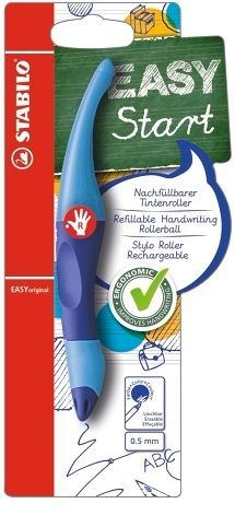 STABILO Ergonomický roller pro praváky - EASYoriginal tmavě modrá/světle modrá - vč. bombi