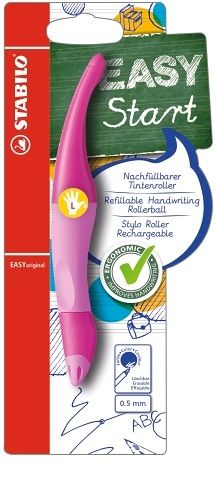 STABILO Ergonomický roller pro leváky - EASYoriginal světle růžová/tmavě růžová - vč. bomb