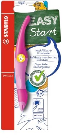 STABILO Ergonomický roller pro leváky - EASYoriginal světle růžová/tmavě růžová - vč. bomb