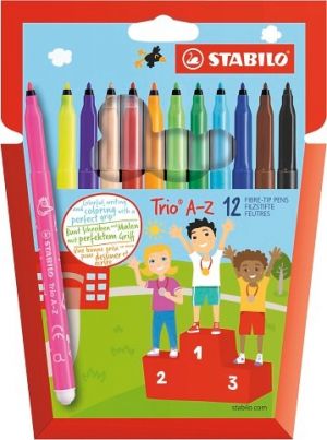 STABILO Vláknový fix - Trio A-Z - 12 ks sada - 12 různých barev