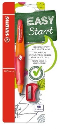 STABILO Ergonomická mechanická tužka pro praváky - EASYergo 3.15 oranžová/červená - vč. 1