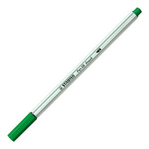 STABILO Prémiový vláknový fix s flexibilním štětcovým hrotem - Pen 68 brush - zelená