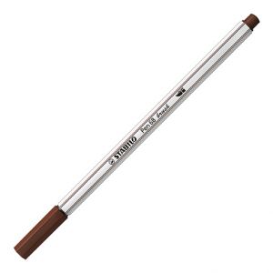STABILO Prémiový vláknový fix s flexibilním štětcovým hrotem - Pen 68 brush - hnědá