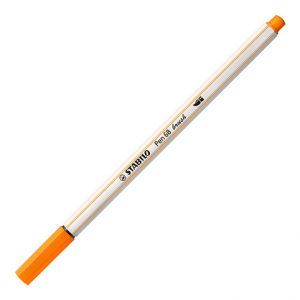 STABILO Prémiový vláknový fix s flexibilním štětcovým hrotem - Pen 68 brush - oranžová